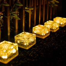 ice cube shaped solar garden light