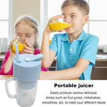 portable crusher juicer with handle and straw