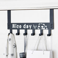 8536 heavy duty carbon steel cartoon nice day over door hook hanger rack towel hanger removable door hook coat scarf cloths hanger 1 pc 6 hook