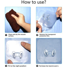 17777 transparent self adhesive hook seamless drill free removable wall mounted hanger as toothbrush holder power plug socket holder waterproof and oil proof 1 pc