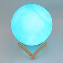 moon night lamp plastic stand blue