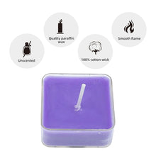 13135 purple sqaure tealight candle 1pc