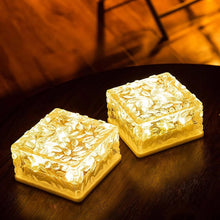 ice cube shaped solar garden light