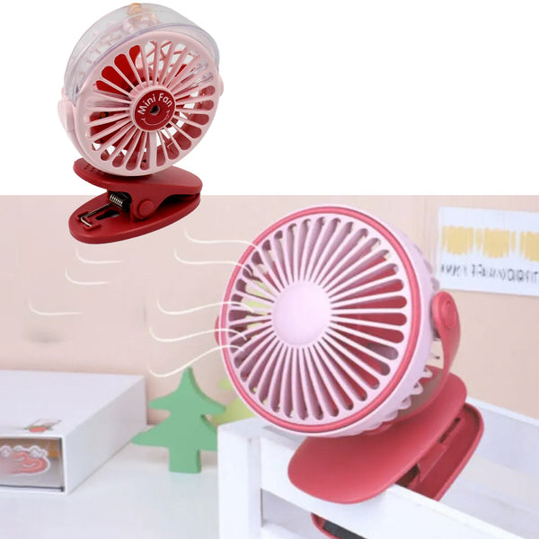 portable clip on fan with 360 rotation