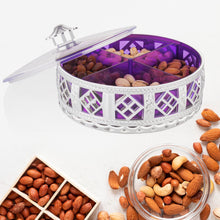 10238 round silver dry fruit box