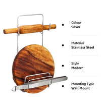 stainless steel chakla belan chimta stand