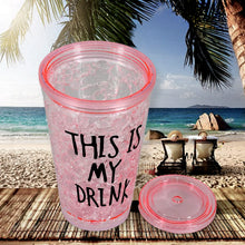 12694 plastic tumbler with straw