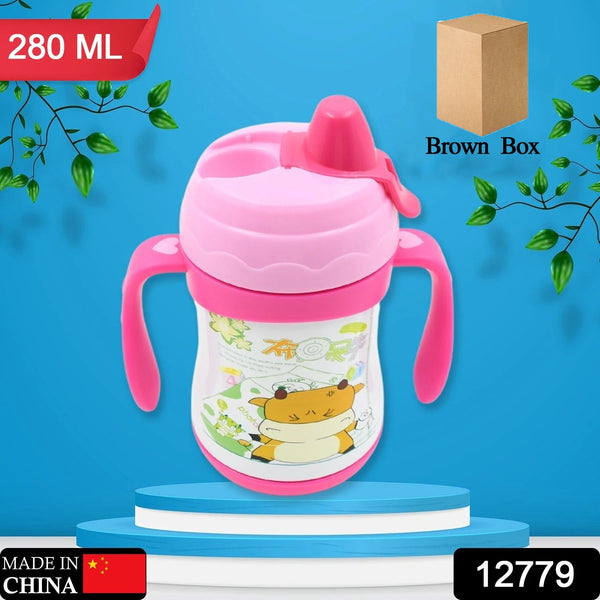 12779 vacuum stainless steel water bottle with carry handle straw fridge water bottle double wall leak proof rust proof cold amp hot leak proof office bottle gym home kitchen hiking trekking travel bottle 280 ml