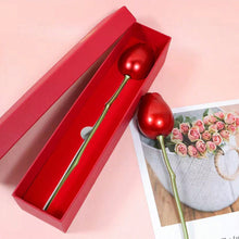 metal red rose couple jewelry box valentines day gift