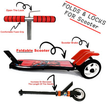 kids ride foldable scooter cycle with height adjustment