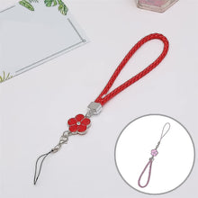 nylon braided phone strap flower shape alloy pendant lanyard