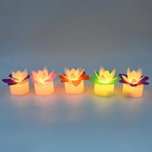 decoration candles led diwali decor lotus flower candle 5 pc