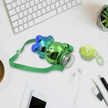 cute plastic water bottle with adjustable shoulder strap and stickers