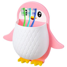 17688 penguin storage box adhesive remote case electric toothbrushes holder universal controller holder wall nightstand office plastic wall mount 1