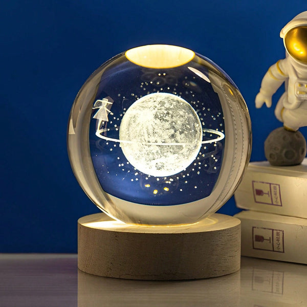 astronaut ball night light resin base decor