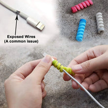 12722 spiral charger cable protector data cable saver charging cords protective for all universal earphone cable cover pack of 10