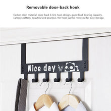 8536 heavy duty carbon steel cartoon nice day over door hook hanger rack towel hanger removable door hook coat scarf cloths hanger 1 pc 6 hook