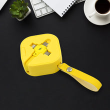3 in 1 charger cable retractable type