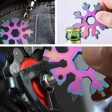 durable portable 18 in 1 snowflake multi tool snowflake bottle opener flat phillips screwdriver kit wrench 3