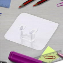17777 transparent self adhesive hook seamless drill free removable wall mounted hanger as toothbrush holder power plug socket holder waterproof and oil proof 1 pc