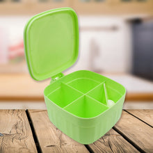 5728 multipurpose dry fruit set chocolate snacks storage box masala box for home and kitchen airtight dry fruit plastic storage container tray set with lid 4 compartment 4 spoon container for sweets chips cookies 1 pc