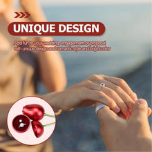 red rose couple rings box for valentines day gift
