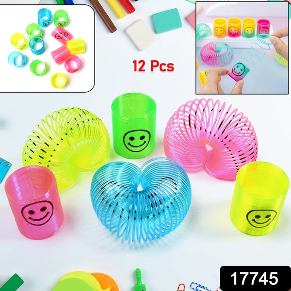 17745 smiley multicolor spring spring toys slinky slinky spring toy toy for kids for birthdays compact and portable easy to carry 1 pc