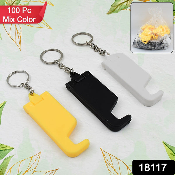 2 in 1 plastic keychain mobile stand 100pcs set