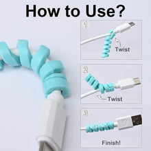 12722 spiral charger cable protector data cable saver charging cords protective for all universal earphone cable cover pack of 10