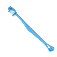 12721 2 in 1 soft toothbrush and tongue with toothbrush cover cleaner scraper for men and women kids adults plastic toothbrush cover case holder 1 pc