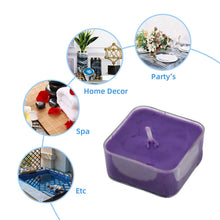 13135 purple sqaure tealight candle 1pc