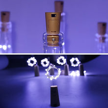 wine bottle cork string light multi led 2m copper wire