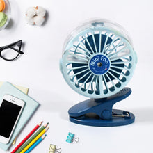 portable clip on fan with 360 rotation