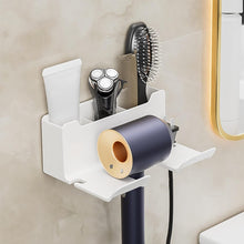 3 compartment wall hair dryer holder