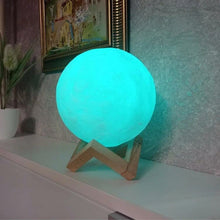 moon night lamp plastic stand blue