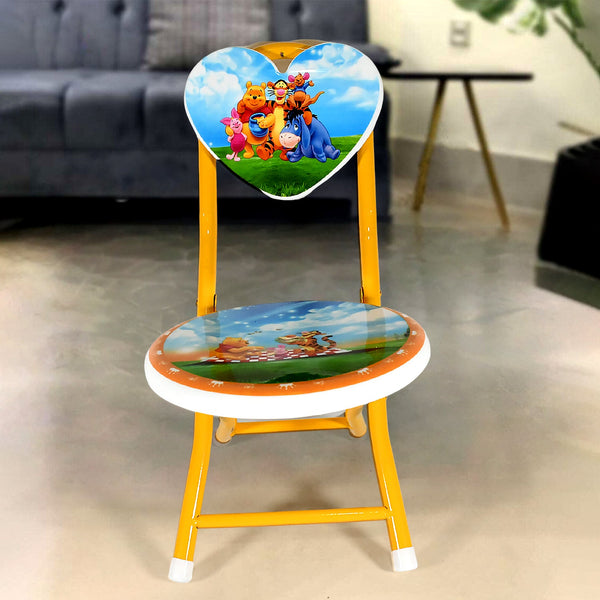 17761 heart shape kids chair cartoon printed foldable kids children folding chair for playrooms schools daycares and home metal and fibre body picnic beach camping chair 1 pc