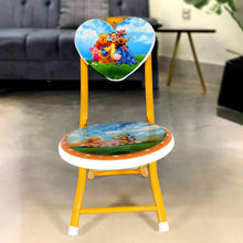 17761 heart shape kids chair cartoon printed foldable kids children folding chair for playrooms schools daycares and home metal and fibre body picnic beach camping chair 1 pc