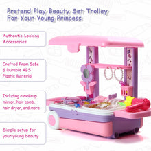 portable beauty set suitcase wheel