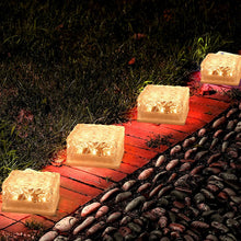 ice cube shaped solar garden light