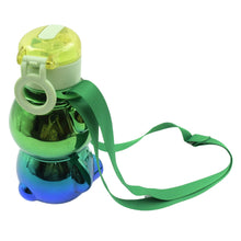 cute plastic water bottle with adjustable shoulder strap and stickers