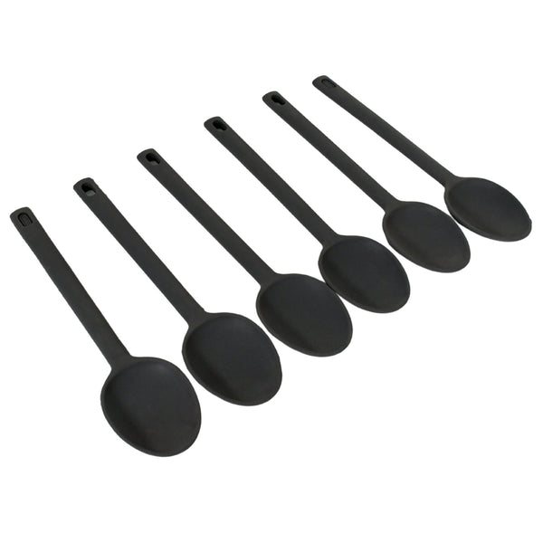 multipurpose silicone spoon silicone basting spoon non stick kitchen utensils household gadgets heat resistant non stick spoons kitchen cookware items for cooking and baking 6 pcs set 3