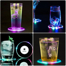 colorful led cocktail coaster round ultra thin