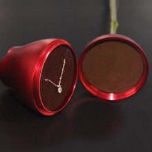 metal red rose couple jewelry box valentines day gift