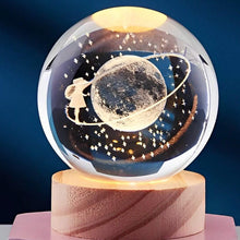 astronaut ball night light resin base decor