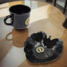 ceramic tea cup mug set leaf shaped bowl 8pcs