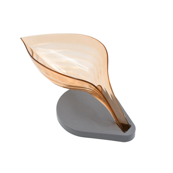 plastic leaf shape soap box soap holder 1 pc with color box
