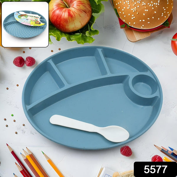 5577 plastic 5com plate with spoon