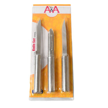 8544 stainless steel multipurpose sharp cutting knife with non slip handle for fruit meat and vegetable chopping pack of 3