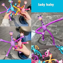 led giraffe telescopic suction cup toy for kids