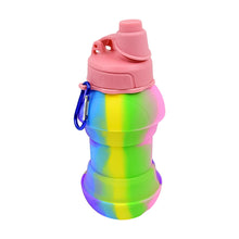 flexible silicone sports water bottle
